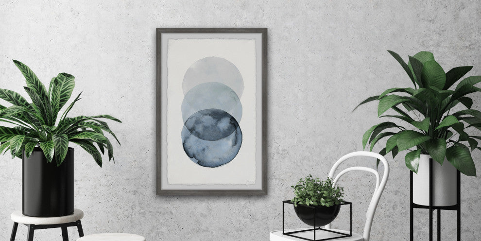 "Circles Overlap" Framed Painting Print, 12"x18"