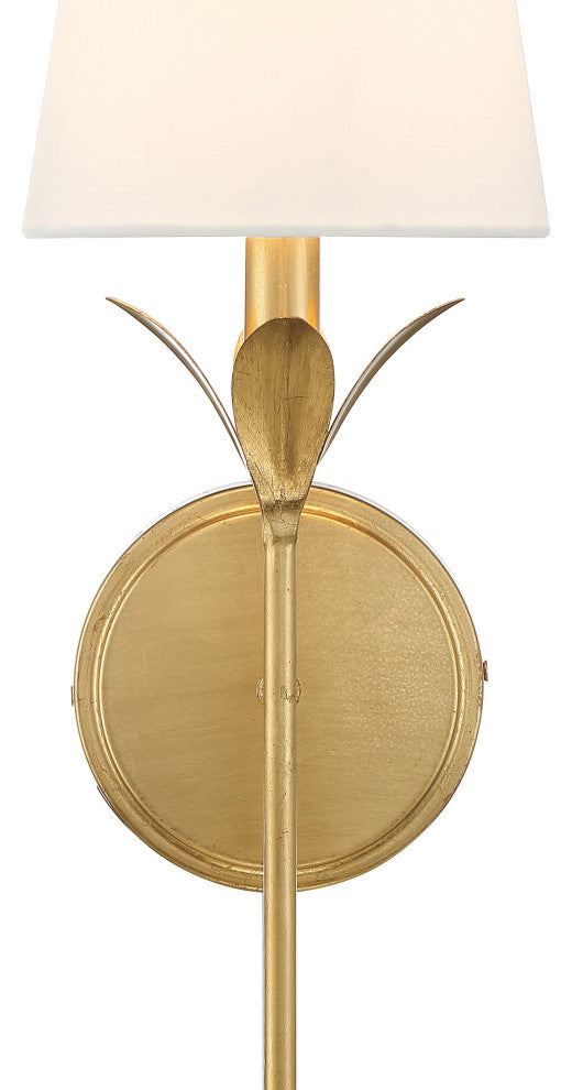 Broche 1-Light Antique Gold Wall Mount