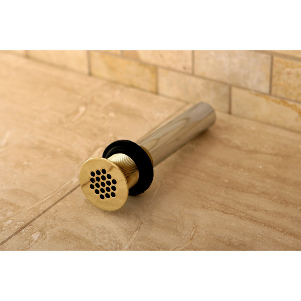Fauceture Grid Drain without Overflow, Polished Brass