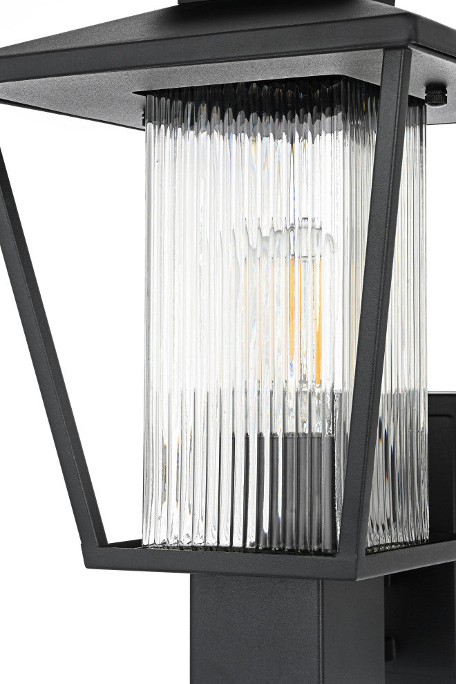 Home Living 10" Outdoor Wall Sconce, Black