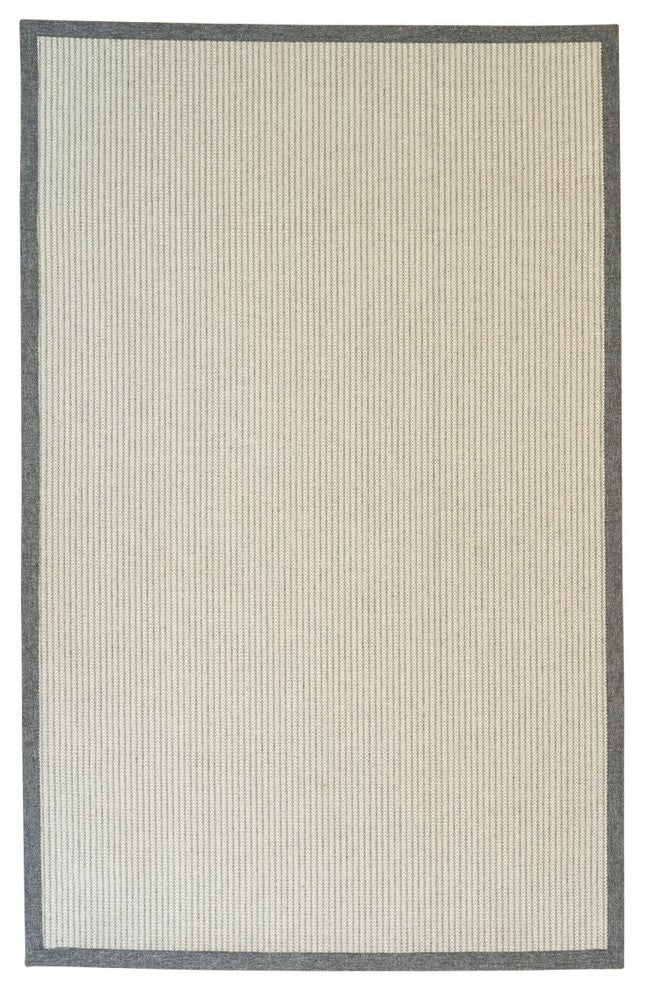 Natural Area Rugs 100% Recycled Fiber Westminster White Grey PET Rug, 9'' X 12''