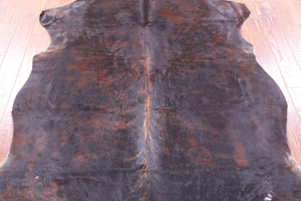 7' 1" X 6' 2" Organic Natural Hair-On Cowhide Area Rug C1482