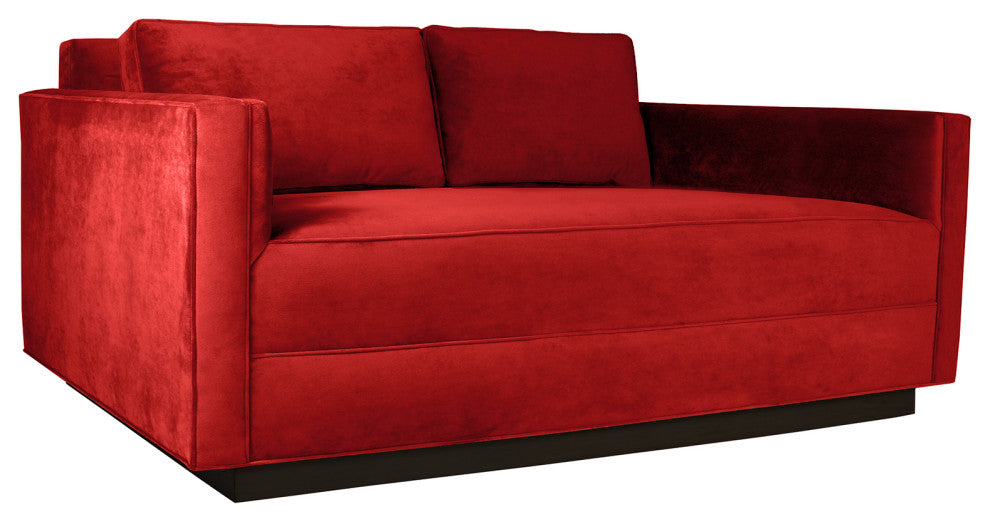 Nativa Interiors Adalyn 72" Sofa, Red, Deep Plush Depth