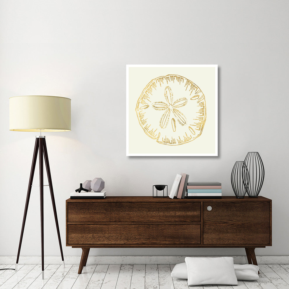 "Coastal Breeze Shell Sketches IV" Paper Print by Anne Tavoletti, 38"x38"
