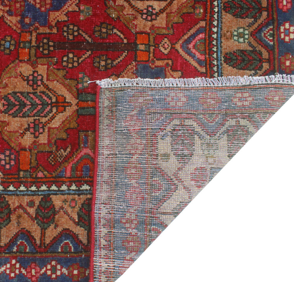 Fine Vintage Distressed Cynrik Red/Beige Rug, 5'1 x 6'11