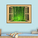 3D Forest Wall Decals Nature Window Peel and Stick Mural, 24"x30"