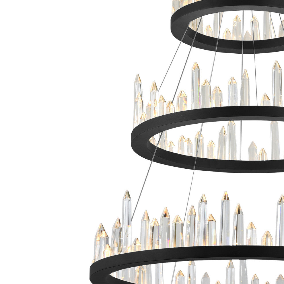 Juliette LED Chandelier With Black Finish