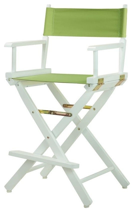 024" Director's Chair White Frame-Lime Green Canvas