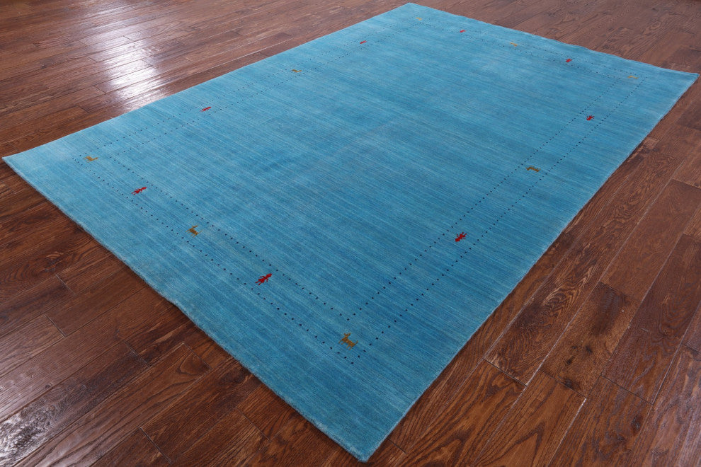 Persian Gabbeh Hand Knotted Rug 6' 0" X 9' 0" Q7027