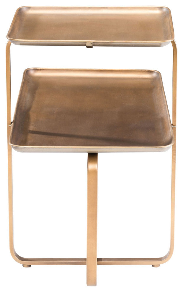 Coffee Table, Rectangular, Steel Metal, Gold, Lounge Cafe Lobby Hospitality