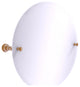 Carolina Frameless Round Tilt Mirror with Beveled Edge, Brushed Bronze