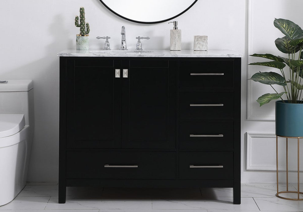 Elegant VF18942BK 42"Single Bathroom Vanity, Black