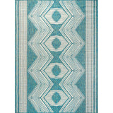 Nuloom Ranya Tribal Indoor/Outdoor Contemporary Area Rug, Teal 8'X10'