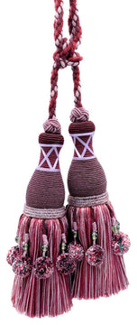 Tassel Tieback, Style# TBRW102, Color# VL01 - Holly Red [Set of 2]