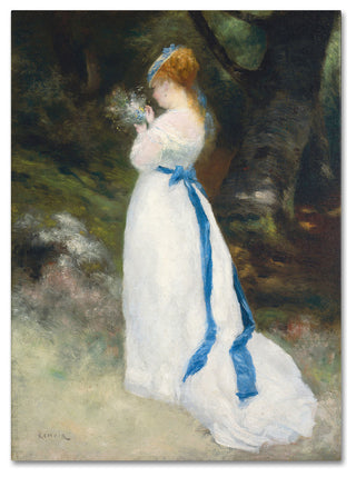 'Lady in White' Canvas Art by Pierre Renoir
