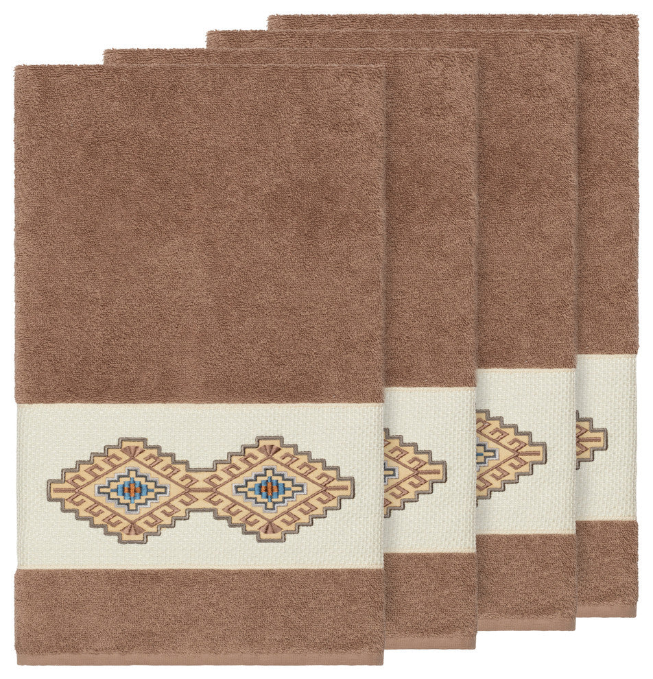 Gianna 4 Piece Embellished Bath Towel Set