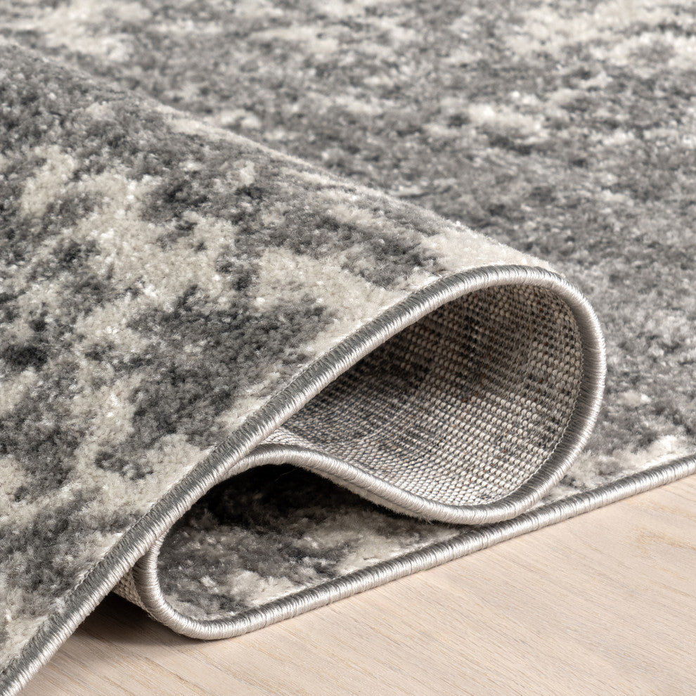 Nuloom Machine Made Transitional Mist Shades Rug, Grey 4'x6'