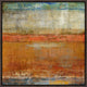 Looking at the Horizon I, 37.25"x37.25", Espresso Natural Wood Gallery Floater