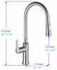 Vanity Art Pull Out Kitchen Faucet, Brushed Nickel