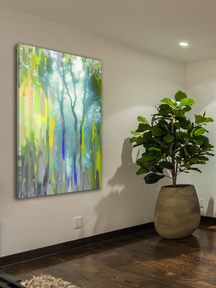 "Painted Tree Forest" Fine Art Canvas Print, 16"x24"