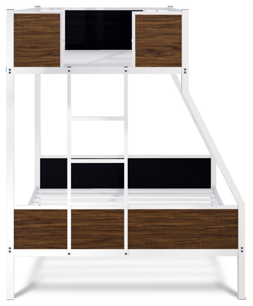 Jackson Full Twin Bunk Bed In Powder Coating White Color