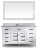 Kensington 61" Single Sink Vanity Set, White, Single Sink