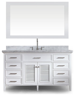 Kensington 61" Single Sink Vanity Set, White, Single Sink