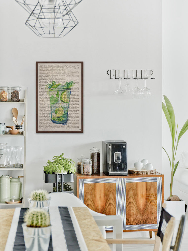 "Mojito on the Rocks" Framed Painting Print, 16"x24"