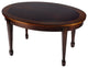 Clayton Oval Wood Cocktail Table, Cherry Brown