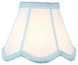 Down  Scallop Stretch Clip-on Candelabra Lampshade, White