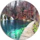 Plitvice Lakes National Lark, Landscape Photography Round Wall Art, 23"