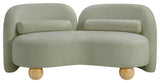 Daphne Upholstered Chair/Loveseat/Sofa, Mint, Chenille Fabric, Loveseat