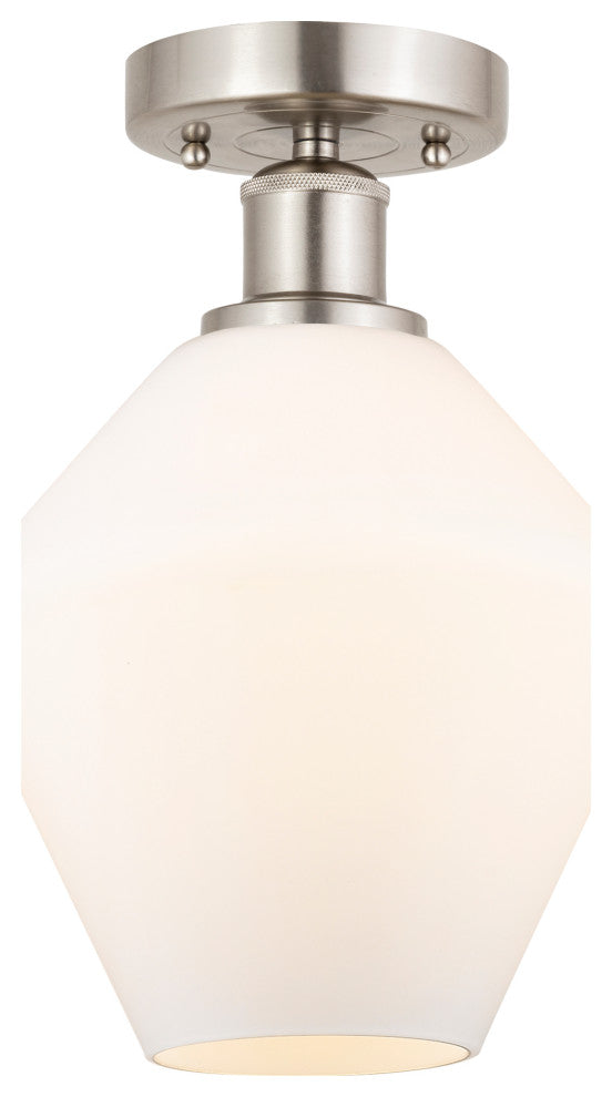 Innovations 616-1F-SN-G651-8 1 Light Semi-Flush Mount, Brushed Satin Nickel