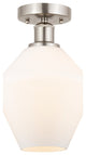 Innovations 616-1F-SN-G651-8 1 Light Semi-Flush Mount, Brushed Satin Nickel