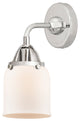 Small Bell Sconce, Polished Chrome, Matte White