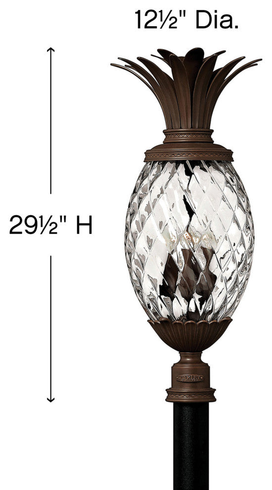 Hinkley Lighting H2227 Plantation 120v 4 Light 29.5\" Tall Post - Copper Bronze