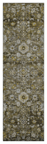 Premium Machine Washable Mayfield AMF651 Mocha 2'3" x 7'6" Runner Rug