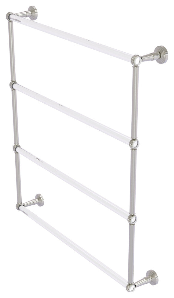 Pacific Beach 4 Tier 30" Ladder Towel Bar with Twist Accents, Satin Nickel