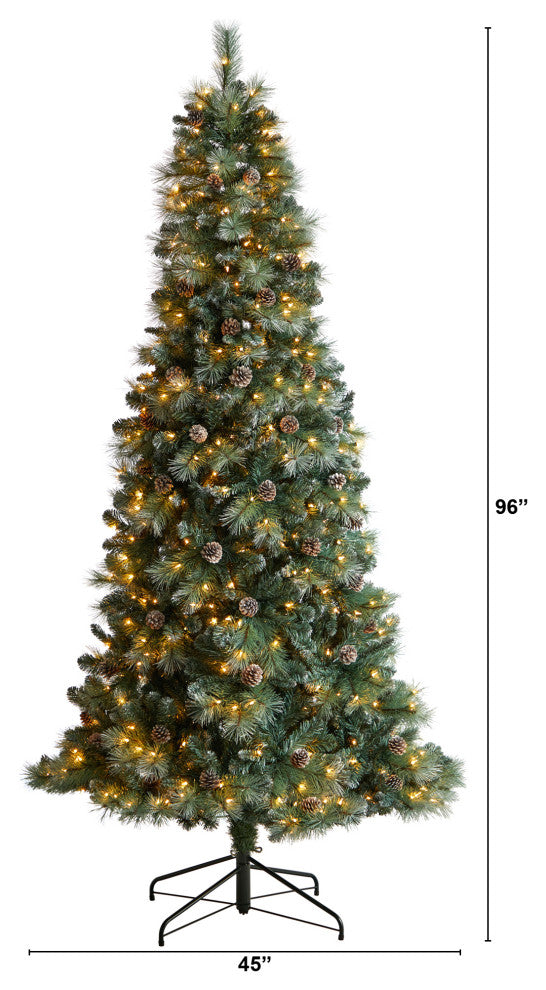 T3501 8 Frosted Tip British Columbia Mountain Pine Artificial Christmas Tree