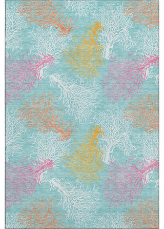 Addison Premium Washable Mayfield AMF182 Teal 9' x 12' Rug