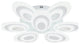 Modern Matte White Flower Shape Semi Flush Mount Ceiling Lamp