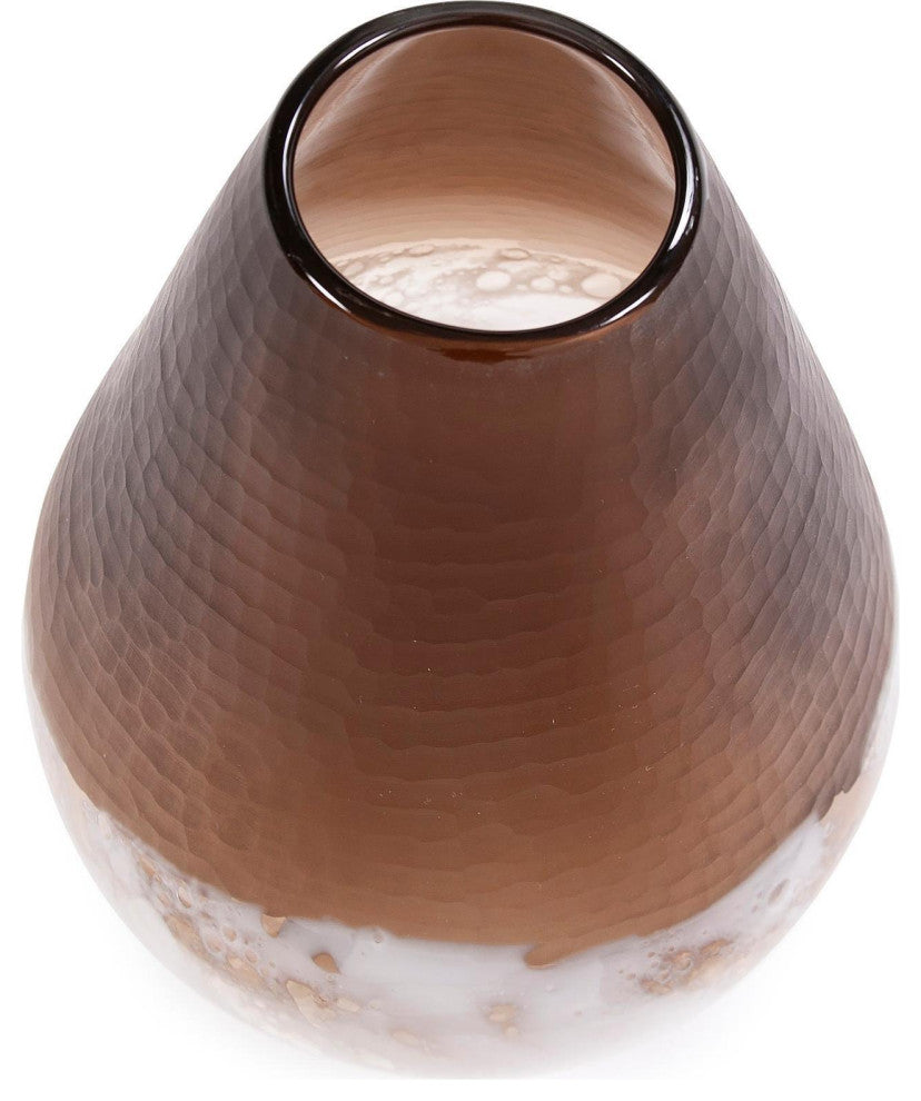 Artistic Slanted Earth Vase, Unique Focal Piece