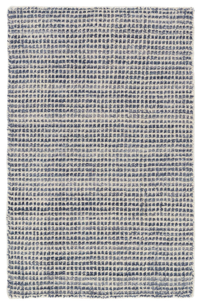 Dash & Albert Homer Blue Hand Loom Knotted Wool/Viscose Rug, Blue, 3' x 5'