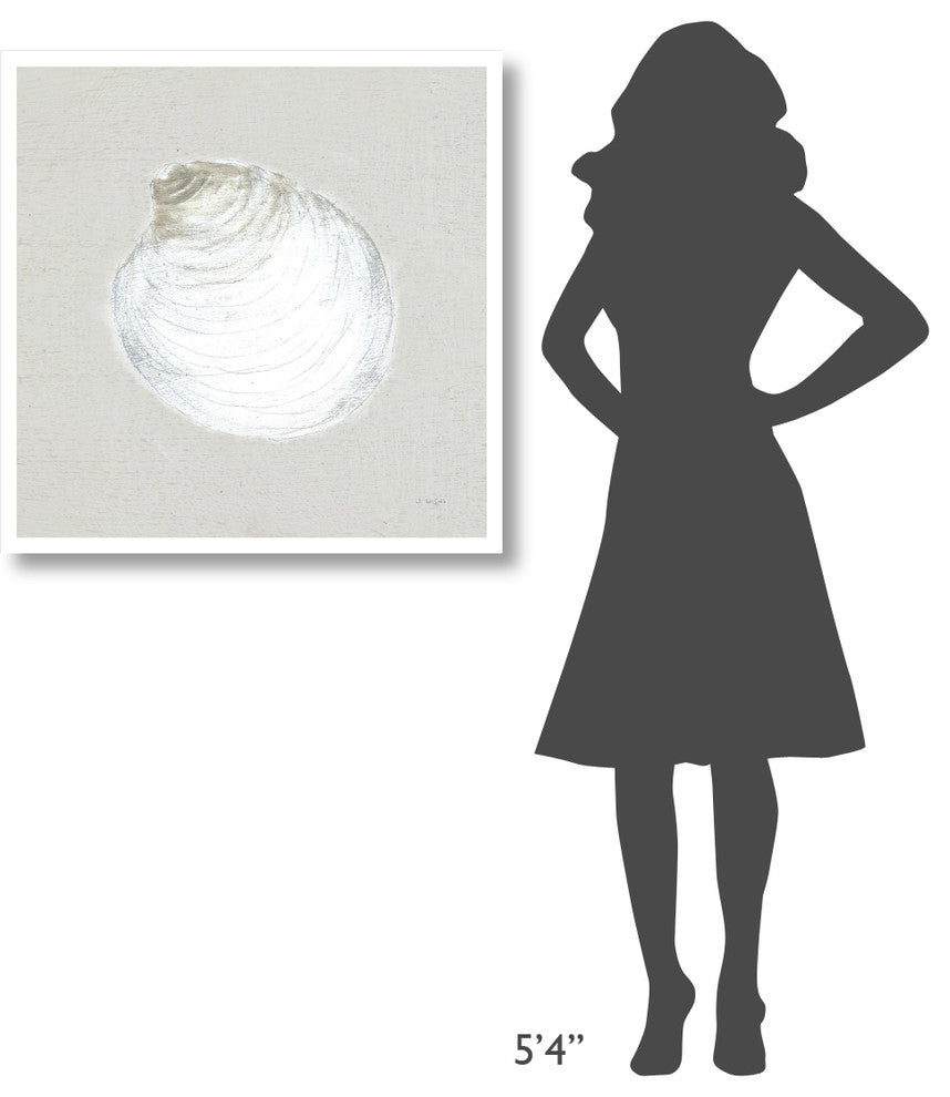"Serene Shells II Tan" Digital Paper Print by James Wiens, 32"x32"