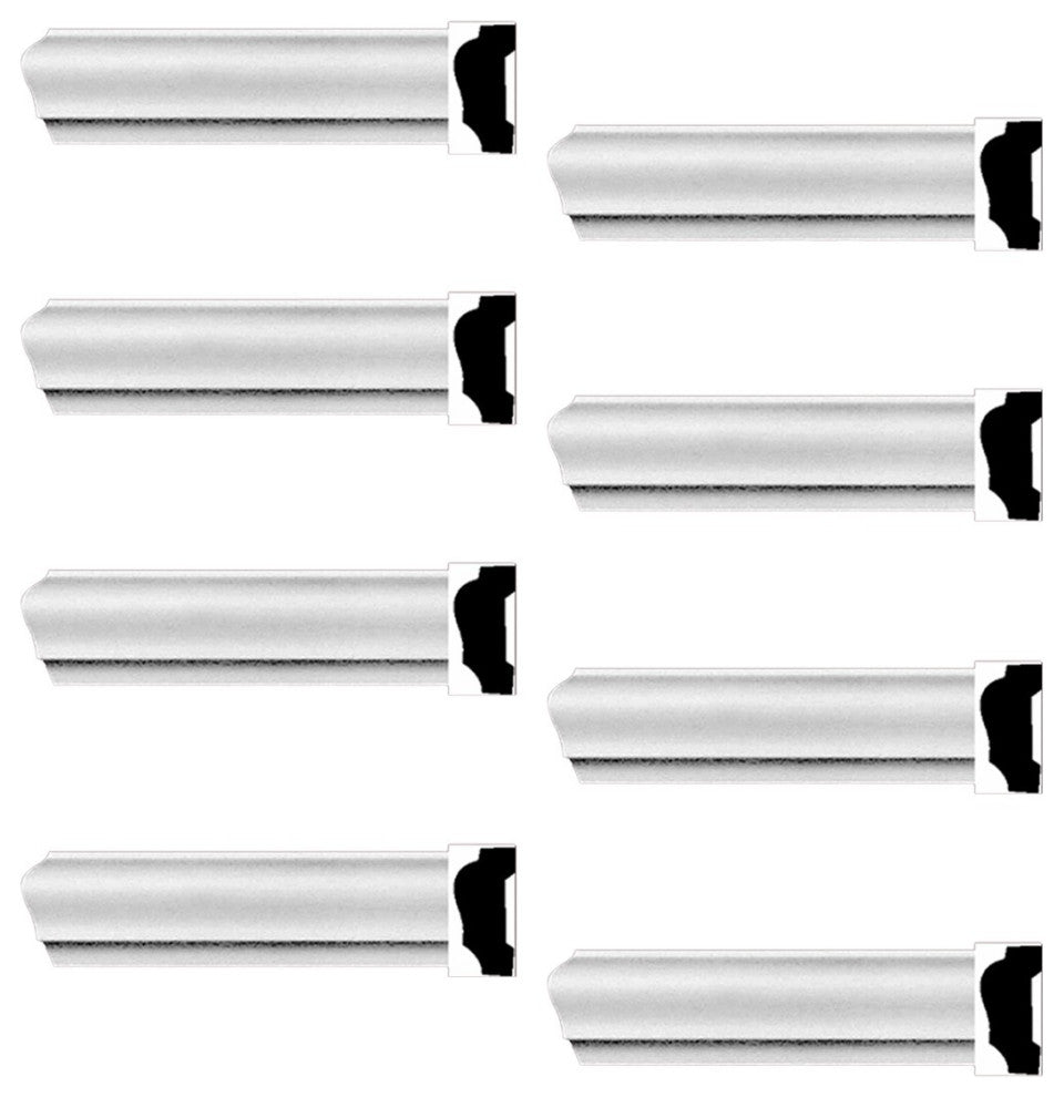 Cornice White Urethane Alison Simple Design 8 Pieces Totaling 752" Length