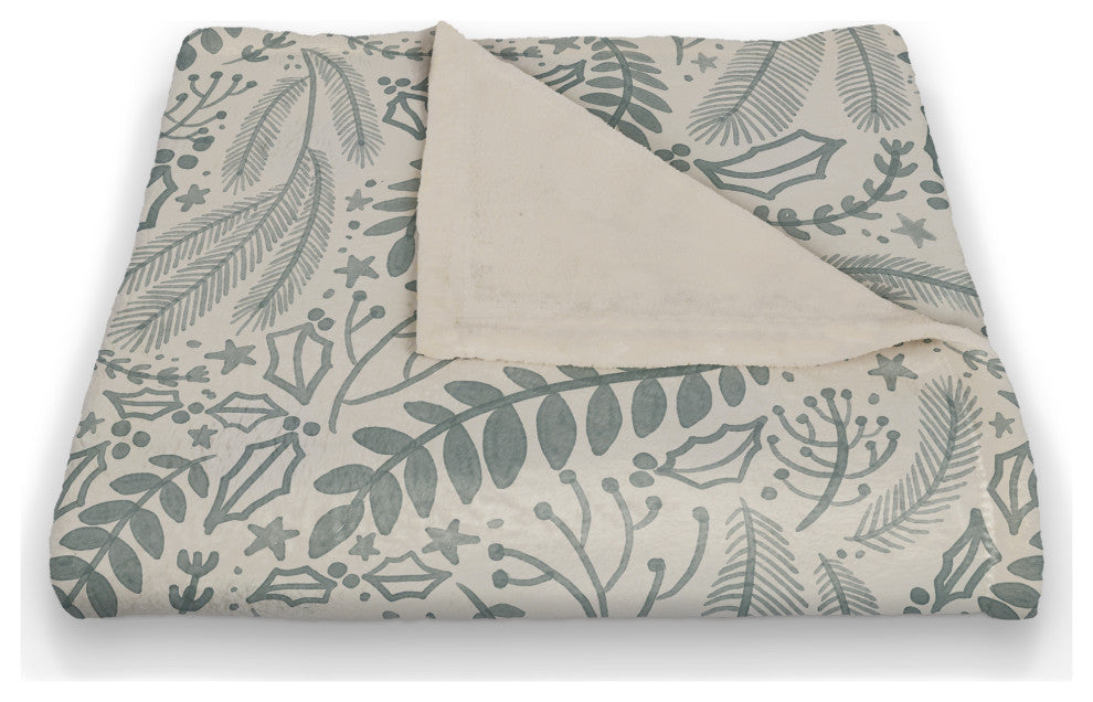 Green Winter Pattern 50"x60" Coral Fleece Blanket