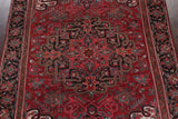 Consigned, Vintage Oriental Handmade Persian Low Pile Carpet, Red, 10'7"X7'4"