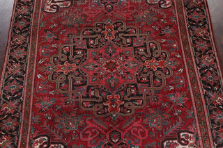 Consigned, Vintage Oriental Handmade Persian Low Pile Carpet, Red, 10'7"X7'4"