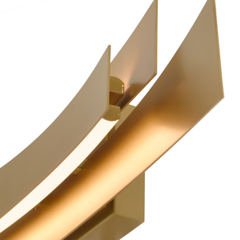 Candora Integrated LED Vanity Light, Brass, 36 Inches