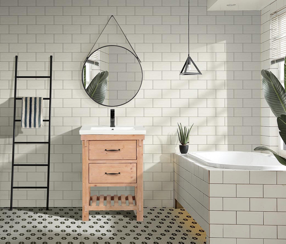 Marina 24" Bathroom Vanity, Driftwood Finish
